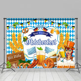 Blau Weiß Weizen Oktoberfest Bier Party Hintergrund